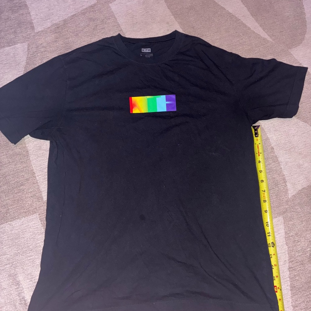 KITH rainbow box logo t shirt